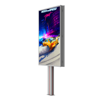การติดตั้งง่าย กันน้ํา IP65 p6 8000nits โป้โฆษณาเหล็ก LED ภายนอก LED ราคาโป้โฆษณา