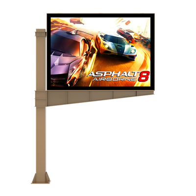 P6 8000nits เหล็ก IP65 กันน้ํา ดิจิตอลอิเล็กทรอนิกส์โฆษณาภายนอก LED โบลบอร์ด