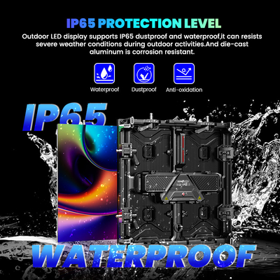 7680hz กันน้ํา 500x500 สีเต็ม p3.91 p1.56 P2.604 แผ่นในภายในภายนอกแสดงภาพ