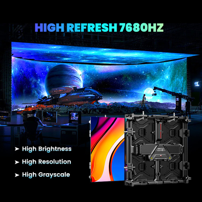 7680hz กันน้ํา 500x500 สีเต็ม p3.91 p1.56 P2.604 แผ่นในภายในภายนอกแสดงภาพ
