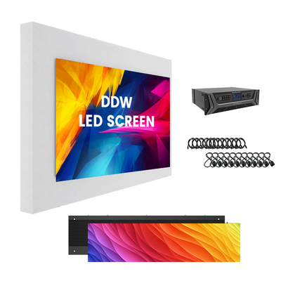 P1.56 P1.95 P2.5 P2.6 P2.9 P3.91 จอ LED - 500x250/750x250/1000x250mm ตู้อลูมิเนียม 1200 นิตสําหรับสตูดิโอการออกอากาศและกิจกรรมบริษัท