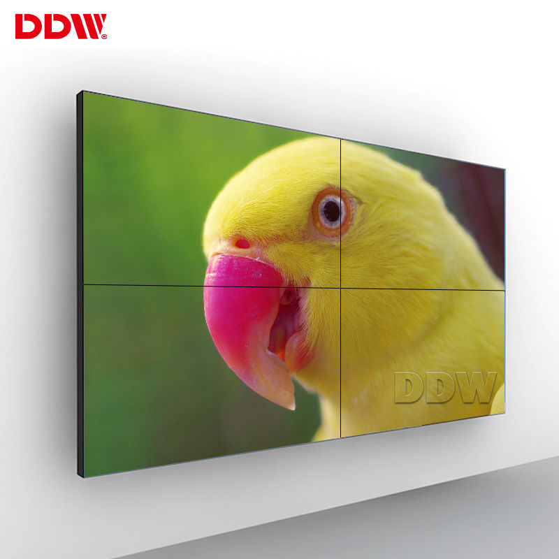 ผนังวิดีโอ HDMI 1.8 มม. 55 นิ้ว, อินพุต DVI 1920x1080 จอแอลซีดีที่ไร้รอยต่อ